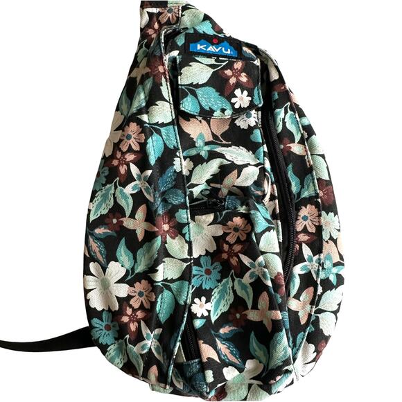 Kavu Original Rope Bag New Blossom Floral Sling Pack Canvas Backpack main image 7